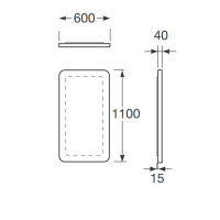 Armani Roca Baia Зеркало 60х5.5х110см с металлической рамкой, цвет: greige
