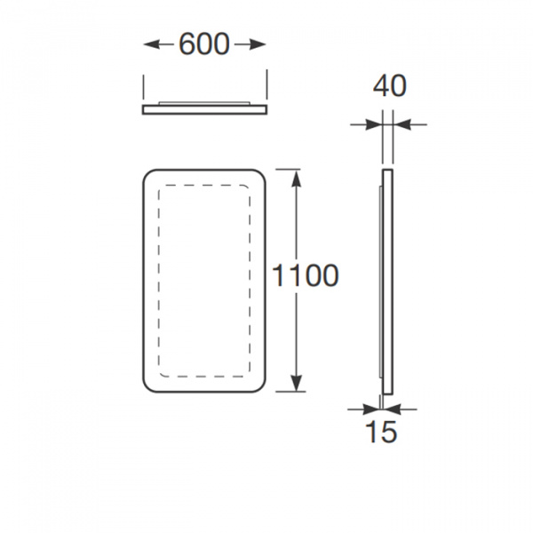 Armani Roca Baia Зеркало 60х5.5х110см с металлической рамкой, цвет: greige