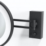 Decor Walther BS 36 LED Косметическое зеркало 22см, подвесное, увел. 3x, подсветка LED, цвет: черный матовый