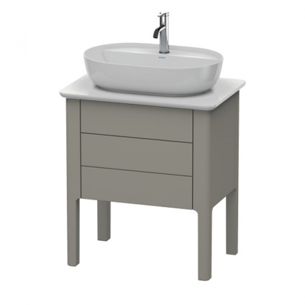 Duravit Luv База напольная, с 1 выдв. ящиками, каменой столешницей и раковиной,  743x688x450, цвет: каменно-серый шелковисто-матовый