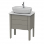 Duravit Luv База напольная, с 1 выдв. ящиками, каменой столешницей и раковиной,  743x688x450, цвет: каменно-серый шелковисто-матовый