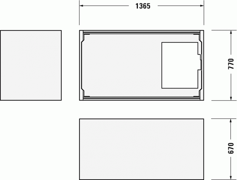 Опора из стиропора для ванны Duravit DuraStyle, 136.5x77