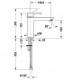 Duravit B.3 Смеситель для раковины, 1 отв., излив 141мм, цвет: хром