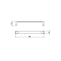 Gattoni Boomerang Полотенцедержатель 60 см, подвесной, цвет: хром