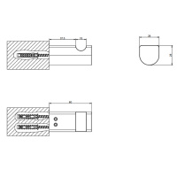 Gessi Rilievo Крючок одинарный, подвесной, цвет: nero XL