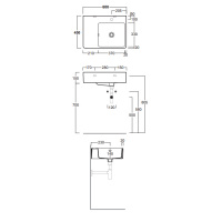 SIMAS Top e lavabi d'arredo Раковина 60х45 см, 1 отв., цвет: белый