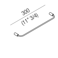 Agape Bucatini Полотенцедержатель, 30см, подвесной, цвет: хром