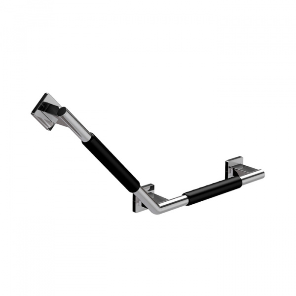 EMCO System2 Поручень изогнутый, корпус черный, правый, 135°, подвесной, цвет: хром