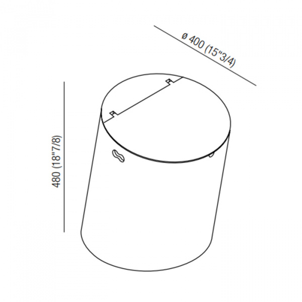 Agape Basket Круглая корзина из дерева d40x48 см, напольное, цвет: натуральный дуб