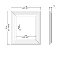 Devon&Devon Charles Silver Зеркало 81х71.5см, цвет: серебро