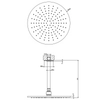 Gessi Inciso Верхний душ Ø30 см, потолочный, цвет: хром