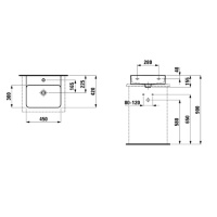 Laufen VAL Раковина 45х42х11.5 см, без отв., цвет: белый