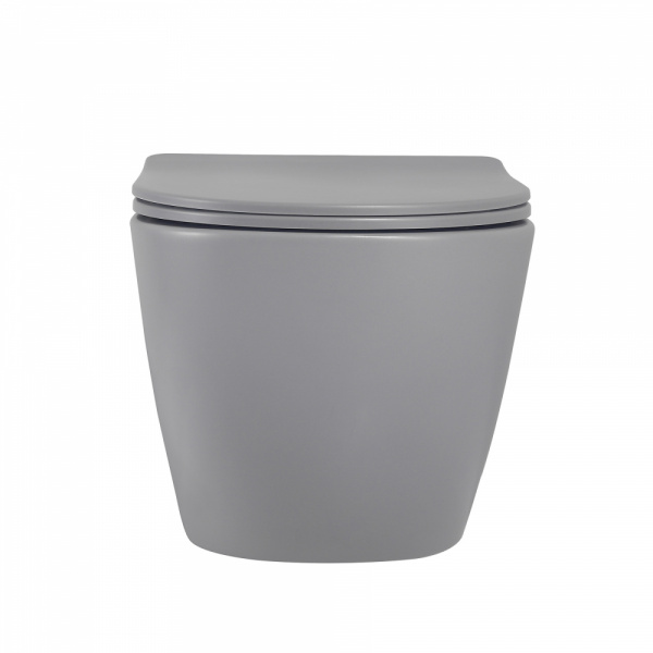 Унитаз ABBER Bequem AC1101MG подвесной серый матовый, безободковый