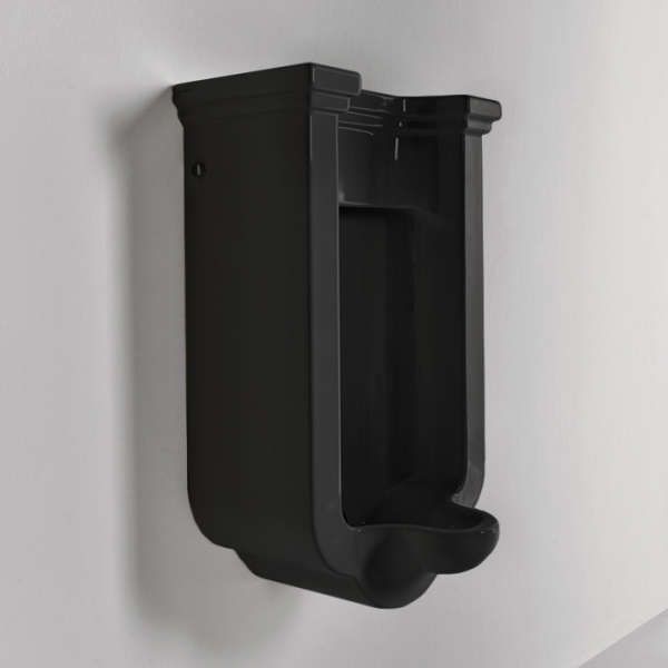 Kerasan Waldorf Писсуар подвесной с сифоном и комплектом крепежей, цвет: черный