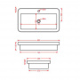 Artceram Fuori Scala Раковина 80х45 см, без отв., встраиваемая, без перелива, цвет: черный матовый