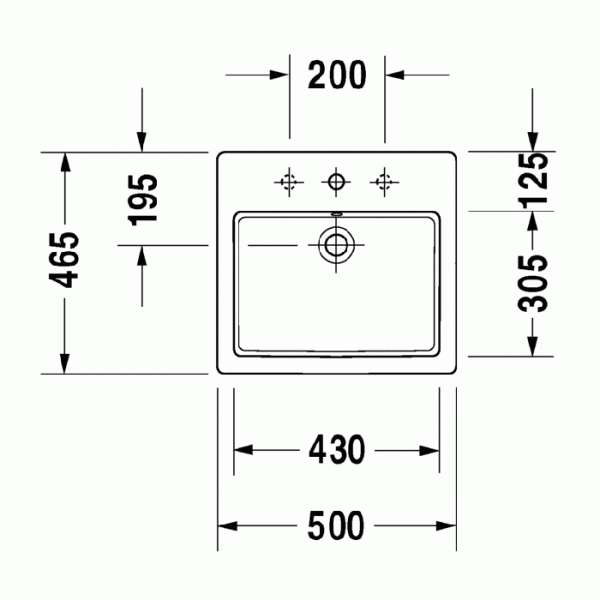 Duravit Vero Раковина 50х46.5 см, без отв., цвет: белый