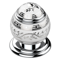 THG Marquise blanc decor platine Вентиль смесителя для раковины, ручка белая, декор платина, цвет: хром