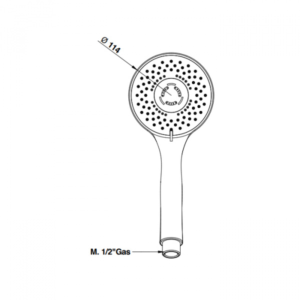 Bongio Душевая лейка D100 мм, 3 режима, цвет: золото