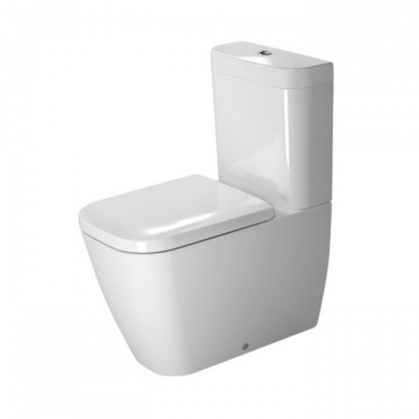 Duravit Happy D2 Унитаз напольный, 36,5х63 см, с бачком 6 л , механизмом, цвет:белый/хром сиденье на выбор