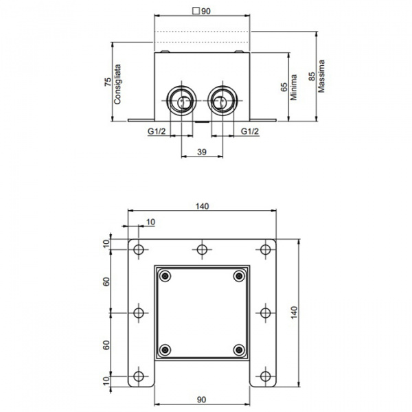 Carlo Frattini, Внутренняя часть