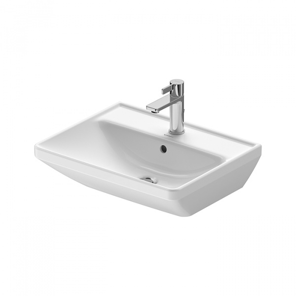 Duravit D-Neo Раковина накладная 55х44см, с переливом, с 1 отв., WonderGliss, цвет: белый