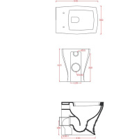 Artceram JAZZ Унитаз приставной слив универсальный 54х36см c креплением, цвет: белый, сиденье на выбор