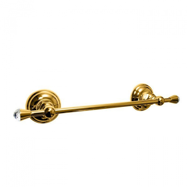 Nicolazzi Classica Lusso Полотенцедержатель двойной, украшенный кристаллами 33см., подвесной, цвет: золото