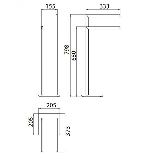 EMCO Loft  Держатель полотенец, двойной, настольн., цвет: хром