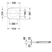 DURAVIT Happy D.2  Сиденье для унитаза сьемное, с микролифтом, цвет: белый