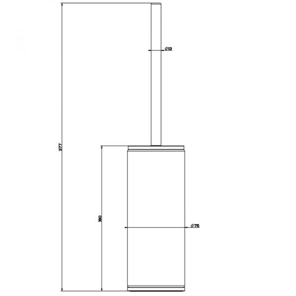 Gessi Inciso Ершик напольный, цвет: черный/nero XL