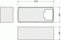 Опора из стиропора для ванны Duravit Starck, 157x67