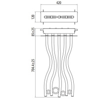 Gattoni PD Верхний душ 72,5х42х12 см, с  функцией "тропический дождь", цвет: хром