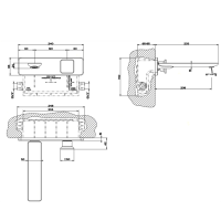 Gessi iSpa Встраиваемый однорычажный смеситель с изливом, внешняя часть, цвет: хром
