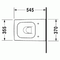 Duravit DuraStyle Унитаз компакт подвесной 48х37см, с креплением, цвет: белый