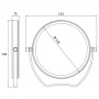EMCO Pure Зеркало косметическое, Ø126мм, переносное, 5x кратное увеличение, настольное, цвет: хром