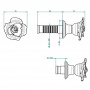 THG Rose Запорный вентиль встраиваемый в стену, внешняя часть, цвет: полированное золото