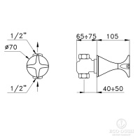 Stella 130 Встраиваемый смеситель 0/154 без излива, цвет: хром