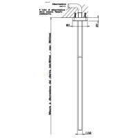 Gessi iSpa Потолочный излив с инд.длиной (180-1800мм), для монтажа с удаленным управлением 46112+41110 (не входит в комплект), цвет: хром
