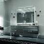 VITAGE milldue edition HILTON Комплект мебели с тумбой под раковину, раковиной ZURIGO81, зеркалом ZURIGO, 180 см, цвет: Alligator silver/сталь