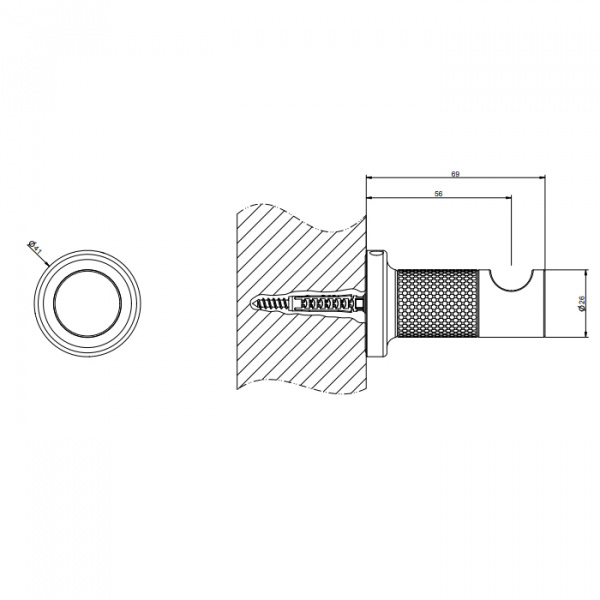 Gessi Inciso Крючок, настенный, цвет: золото