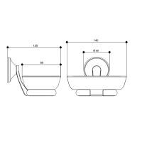 Bongio Fleur blanc Мыльница подвесная, цвет: хром