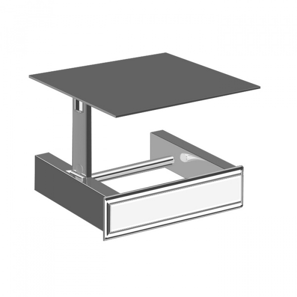 Gessi Eleganza Держатель для туалетной бумаги с крышкой, подвесной, цвет: Finox