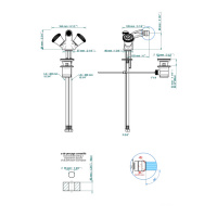 THG Hirondelles Gold Stamped Смеситель для биде, 1 отв., цвет: хром