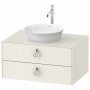 Duravit White Tulip Тумбочка подвесная 40.8x80x55 см, раковина, 2 ящика с ручкой, цвет: Nordic White HighGloss