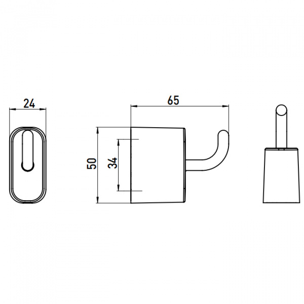 EMCO Logo2 Крючок, подвесной, цвет: хром