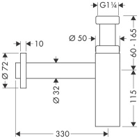 Axor Flowstar S Дизайнерский сифон, цвет: черный матовый