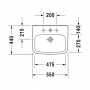 Duravit DuraStyle Раковина 55х44 см, 1 отв., медицинская, без перелива, цвет: белый