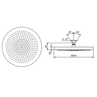 Fantini Venezia Верхний душ, D36 см, нерж. сталь, цвет: хром