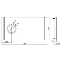 EMCO Зеркало со LED подсветкой, B120xH61см
