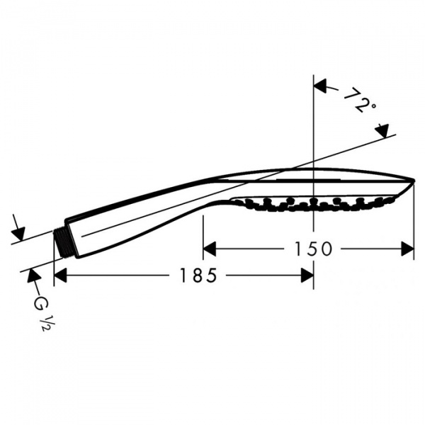 Hansgrohe PuraVida 150 3 jet, Ручной душ (2 режима струи), цвет: хром
